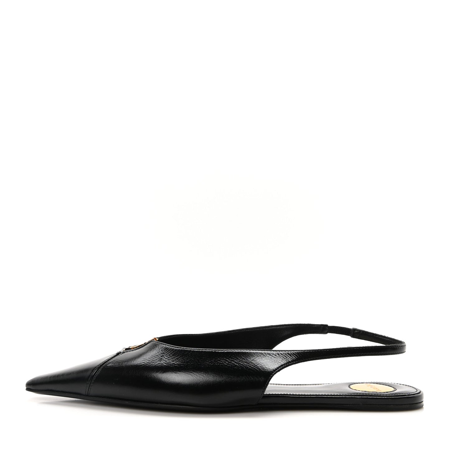 Nappa Babylone Slingback Flats 36.5 Black