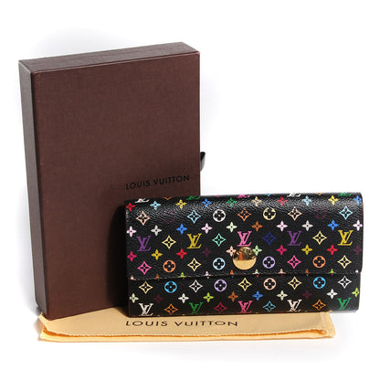 Louis Vuitton Monogram Multicolor Sarah Wallet Black Grenade 5 of 8