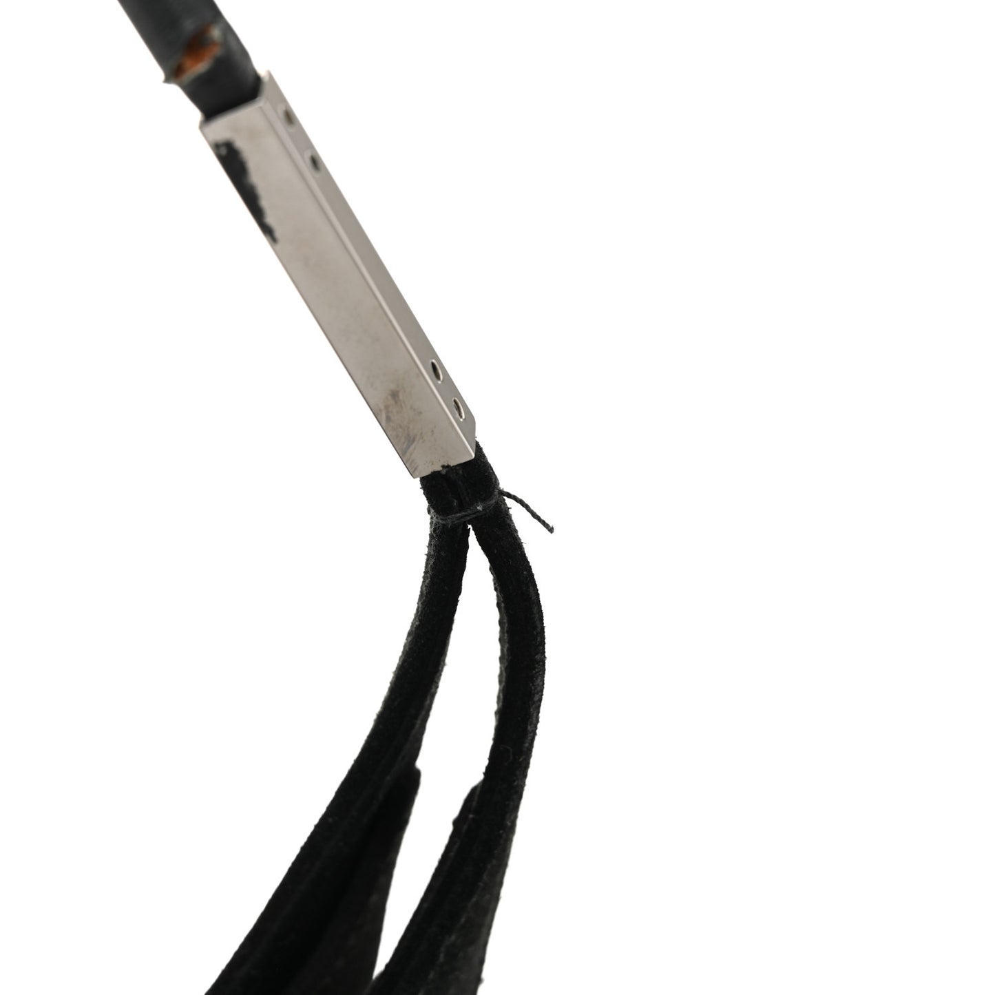 Suede Logo Shoulder Bag Black