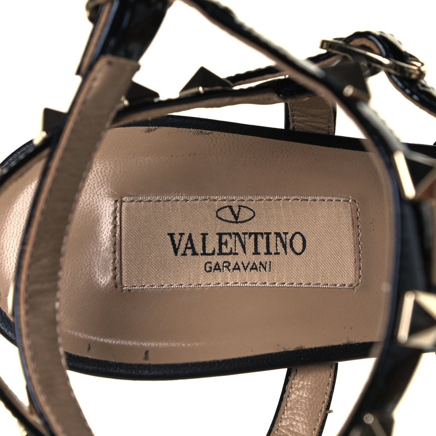 Valentino Garavani Patent Rockstud Gladiator 105mm Sandals 40 Black 7 of 8