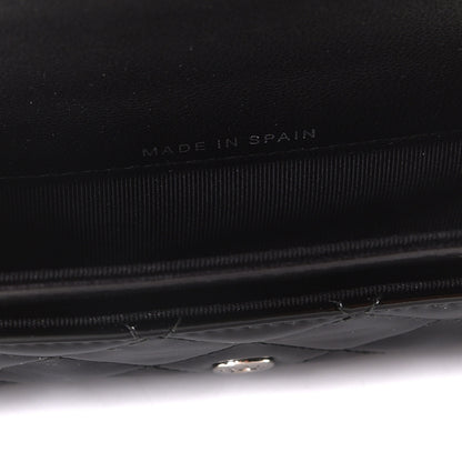 Chanel Lambskin Quilted Chanel 19 Card Holder Grey 9 of 9