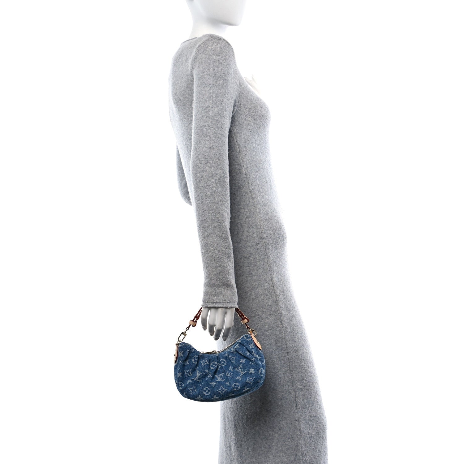 Louis Vuitton Monogram Denim Pochette Valley  Blue 2 of 10