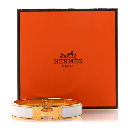 Hermes Enamel Narrow Clic Clac H Bracelet PM White 5 of 5
