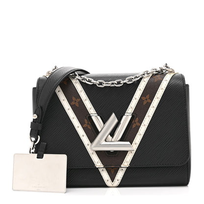 Louis Vuitton Epi Monogram Twist Shoulder Bag MM Black 3 of 11