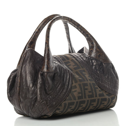Fendi Zucca Nappa Nuvolata Vitello Tortuga Small Spy Tobacco Moro 2 of 5