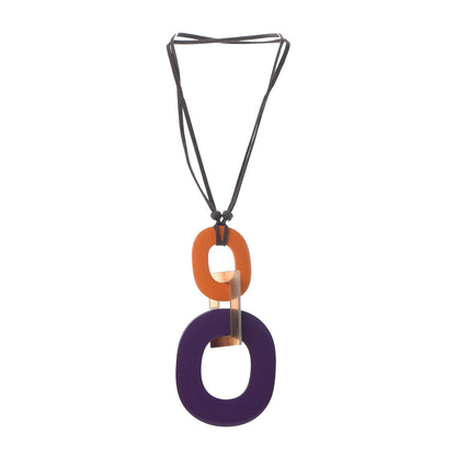 Hermes Lacquered Wood Buffalo Horn Kara Necklace 3 of 6