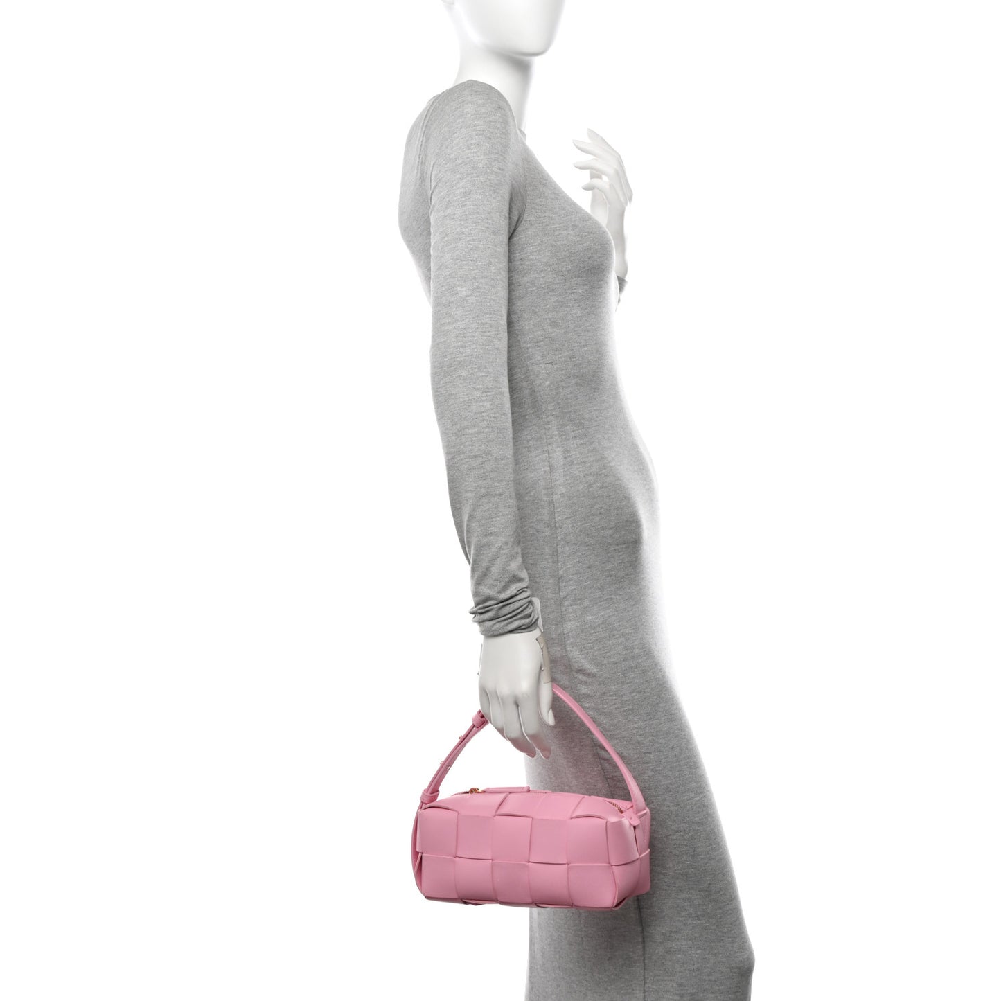 Lambskin Maxi Intrecciato Small Brick Cassette Bag Pink