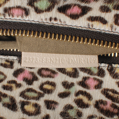 Fendi Goatskin Calf Hair Leopard Print Large Peekaboo Iconic Satchel Beige 7 of 11