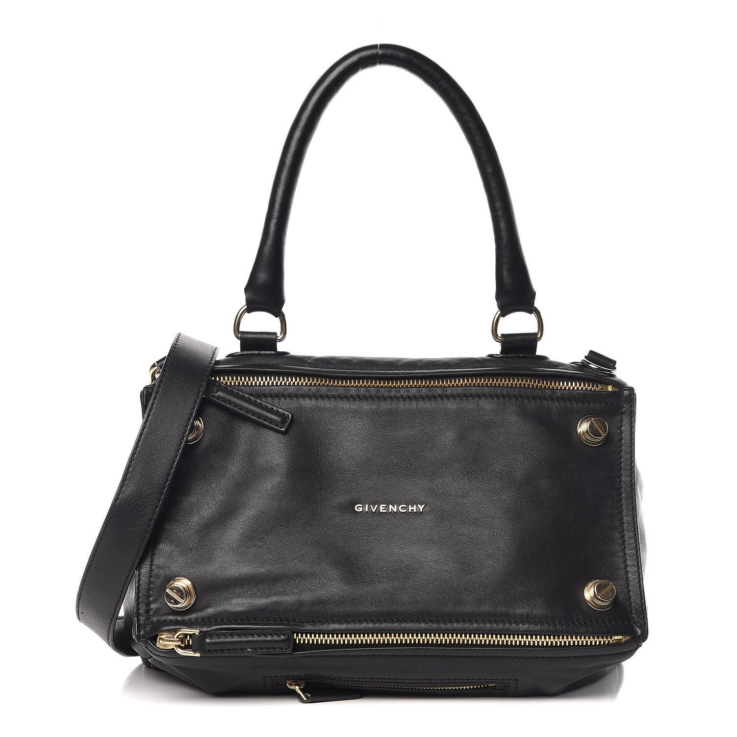 Calfskin Medium Bolt Stud Pandora Black