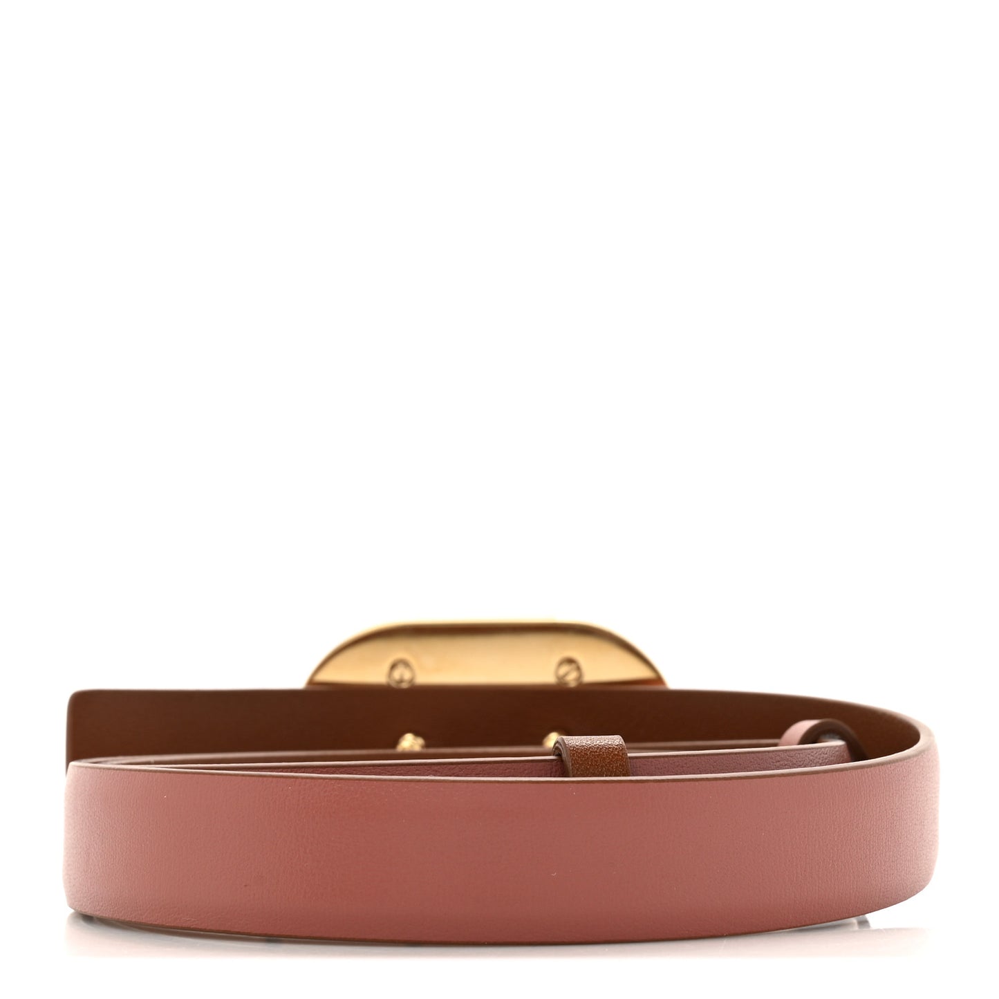 Calfskin VLogo Reversible Belt 70 28 Poudre Brown