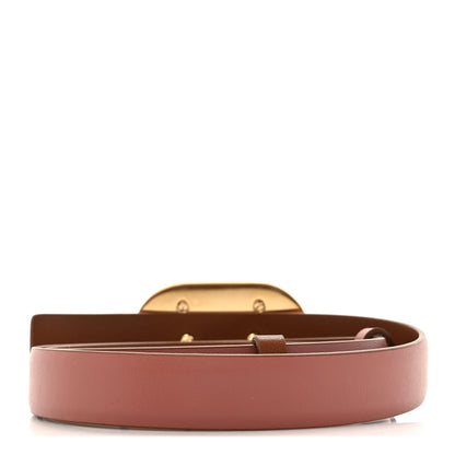 Valentino Garavani Calfskin VLogo Reversible Belt 70 28 Poudre Brown 2 of 4