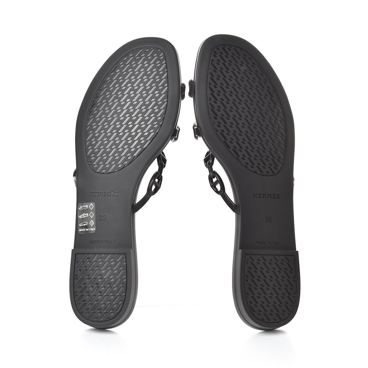 Rubber Chaine d'Ancre Rivage Sandals 39 Black