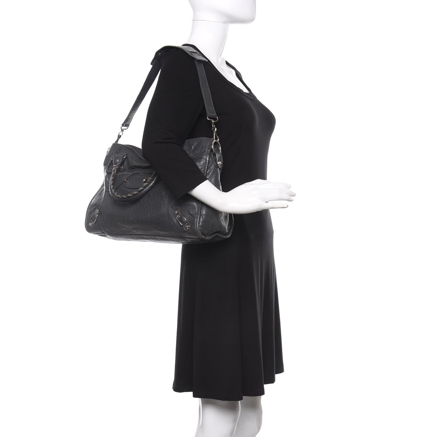 Agneau Classic Silver Hardware City Gris Fossile Anthracite