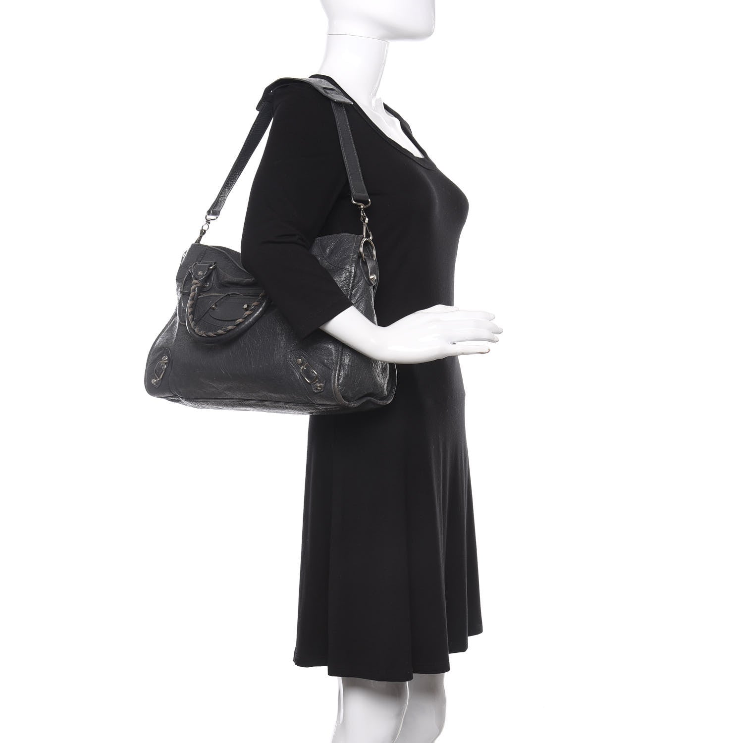 Balenciaga Agneau Classic Silver Hardware City Gris Fossile Anthracite 2 of 18