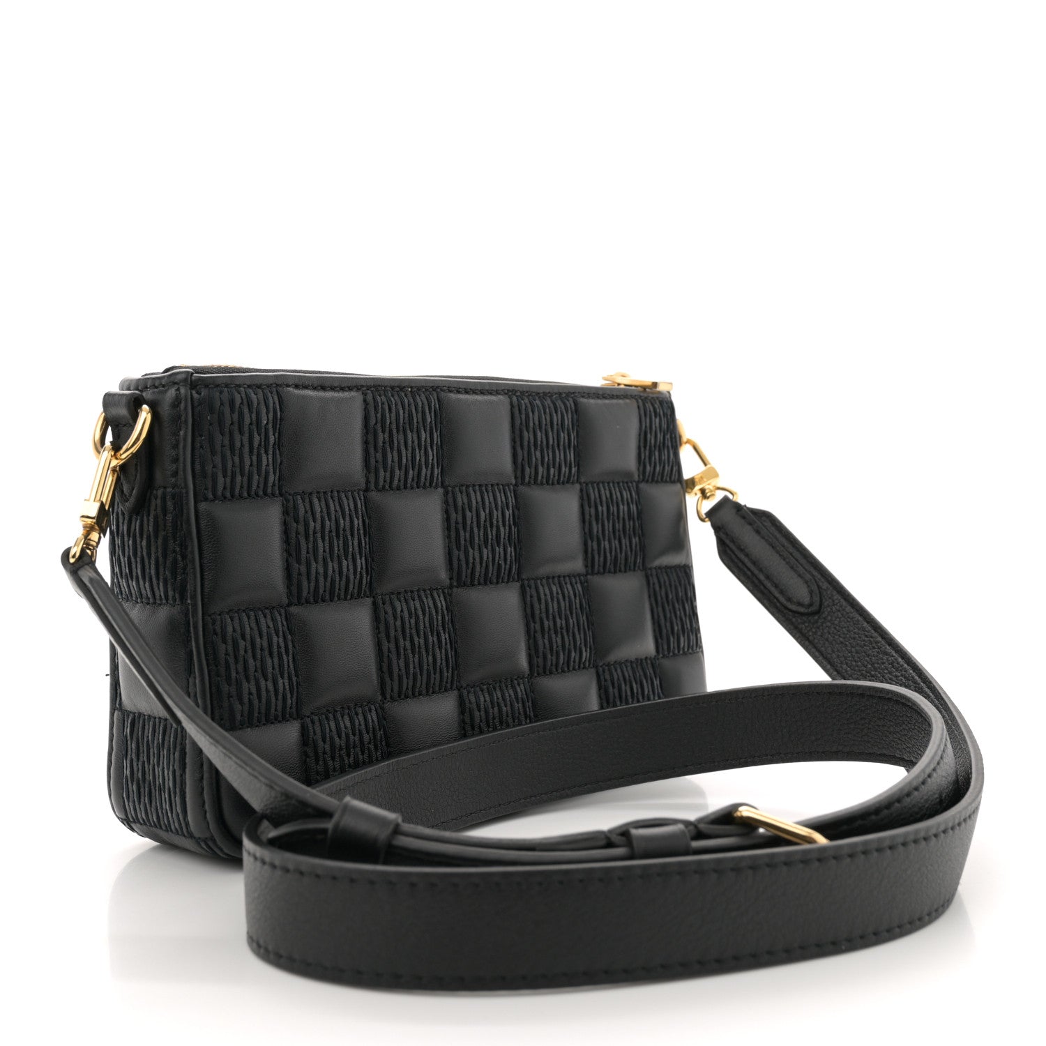 Louis Vuitton Damier Quilt Lambskin Troca Pochette Black 2 of 11