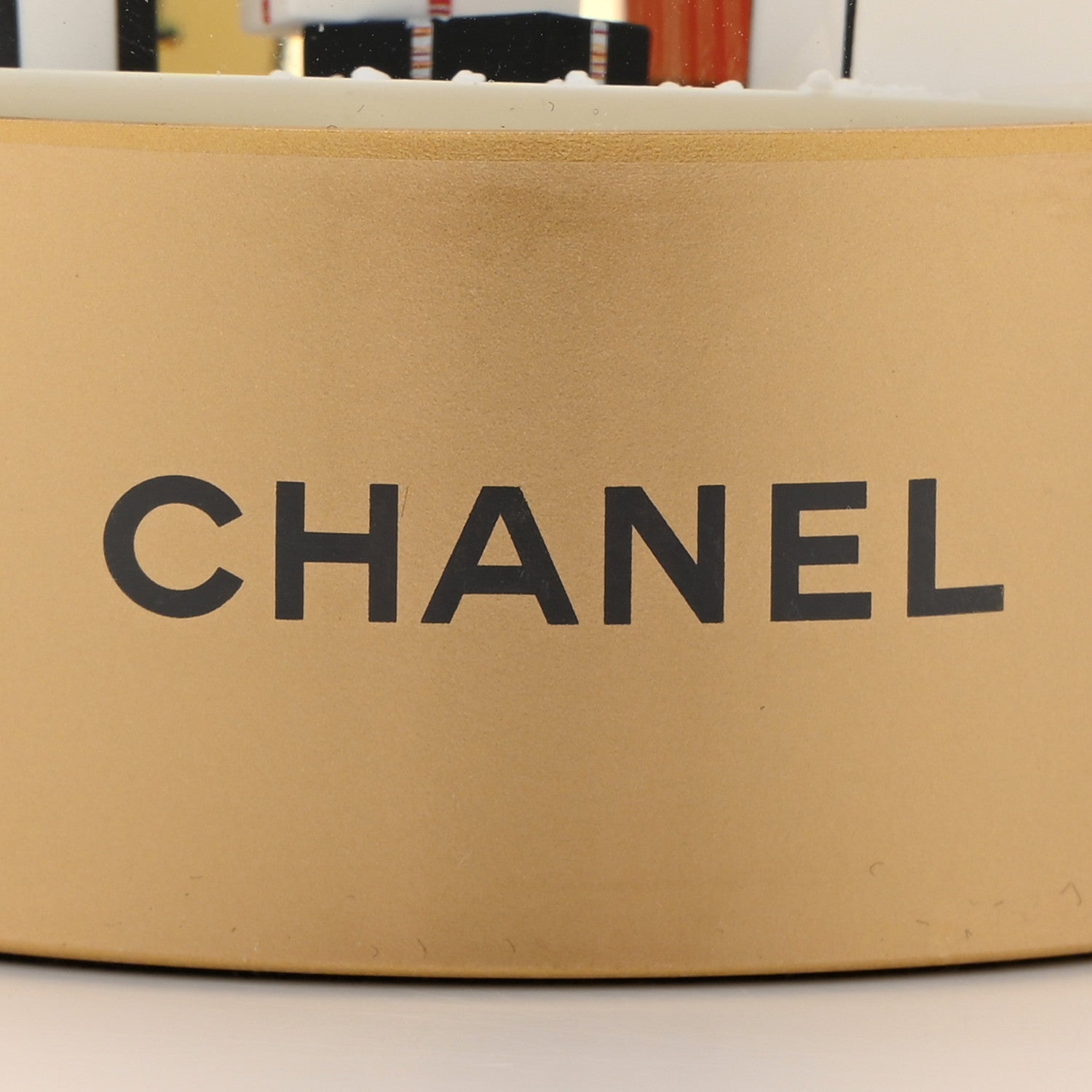 Chanel Glass N°5 Perfume Bottle Snow Globe Gold 6 of 8