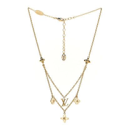 Louis Vuitton Pearl LV Floragram Necklace Gold 3 of 7