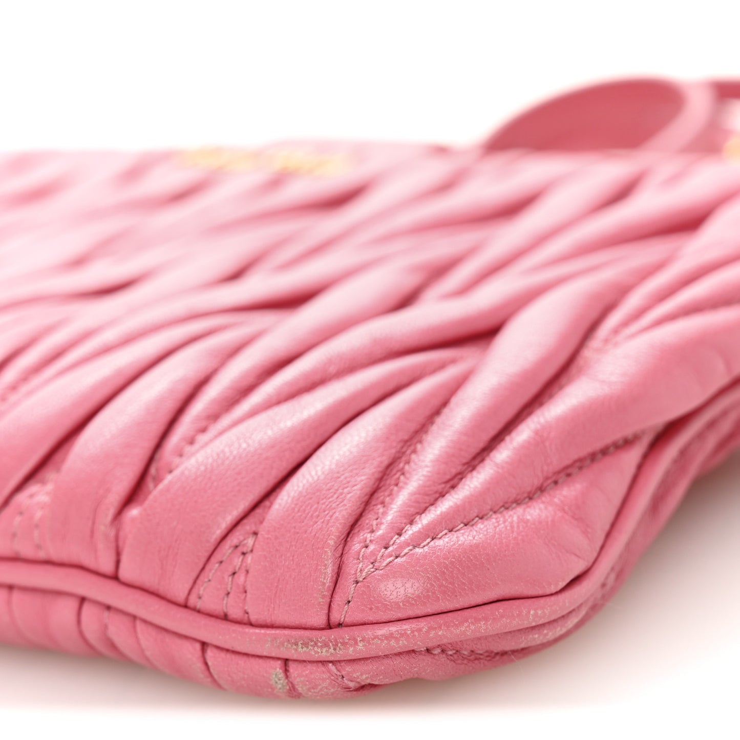 Nappa Matelasse Crossbody Clutch Pink