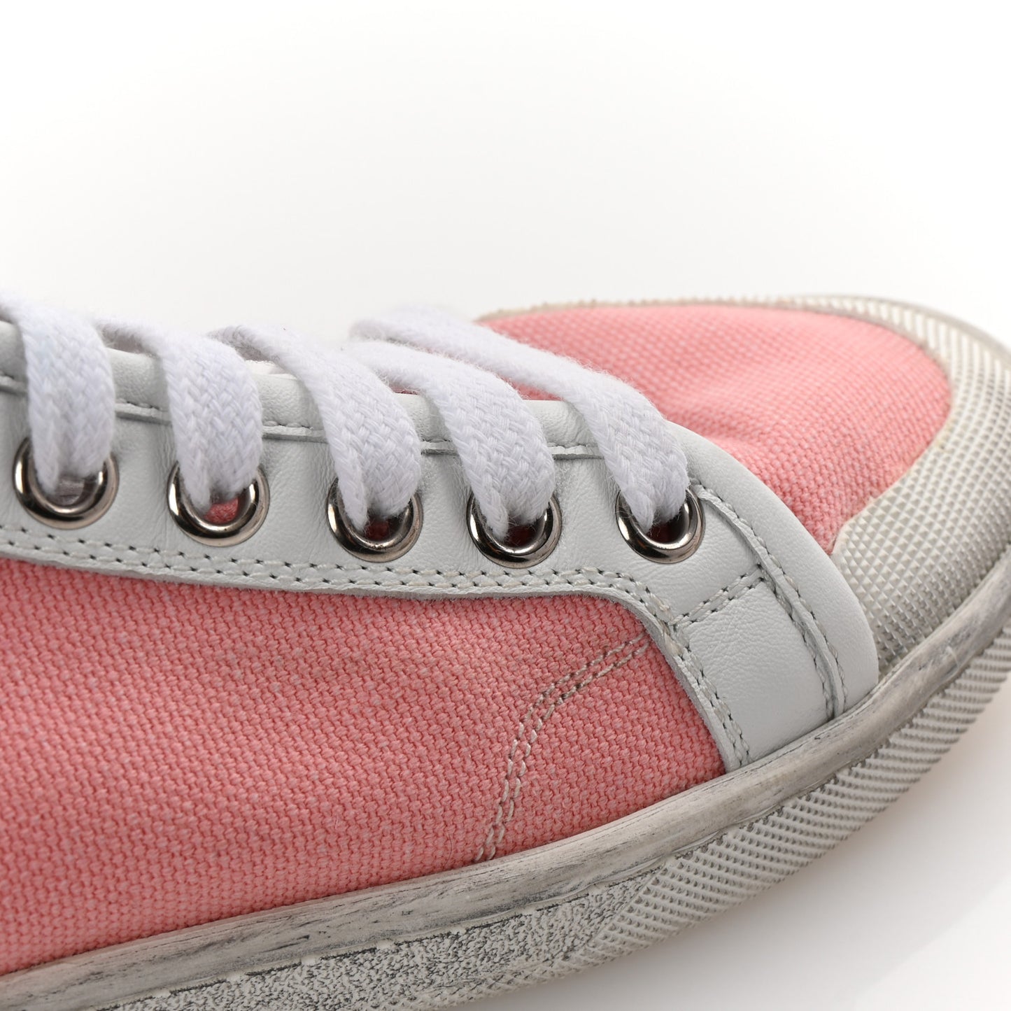 Canvas Elba Court Classic SL/39 Mid Top Sneakers 35.5 Pink White