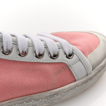 Saint Laurent Canvas Elba Court Classic SL/39 Mid Top Sneakers 35.5 Pink White 10 of 11