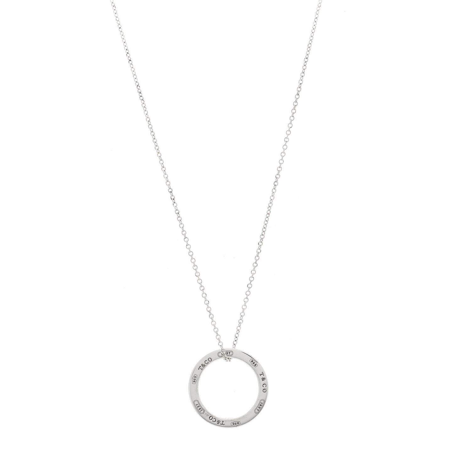 Sterling Silver 1837 Circle Pendant Necklace