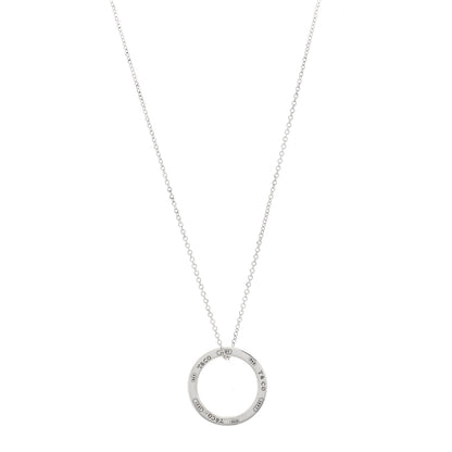 Tiffany Sterling Silver 1837 Circle Pendant Necklace 1 of 4