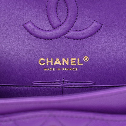 Chanel Caviar Quilted Small Double Flap Dark Purple 5 of 9