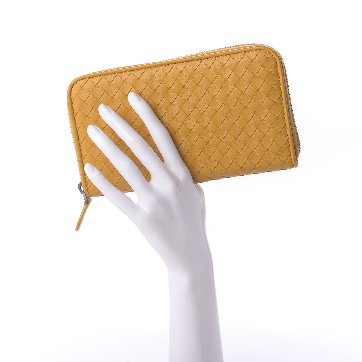 Nappa Intrecciato Zip Around Wallet Sunset