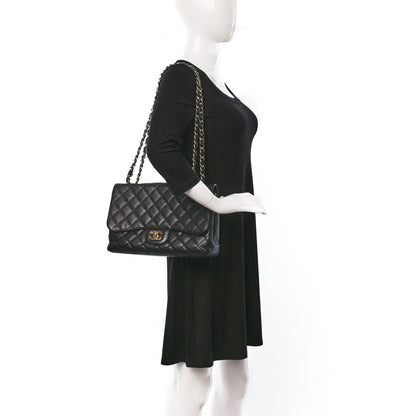 Chanel Caviar Quilted Jumbo Single Flap Black 3 of 11
