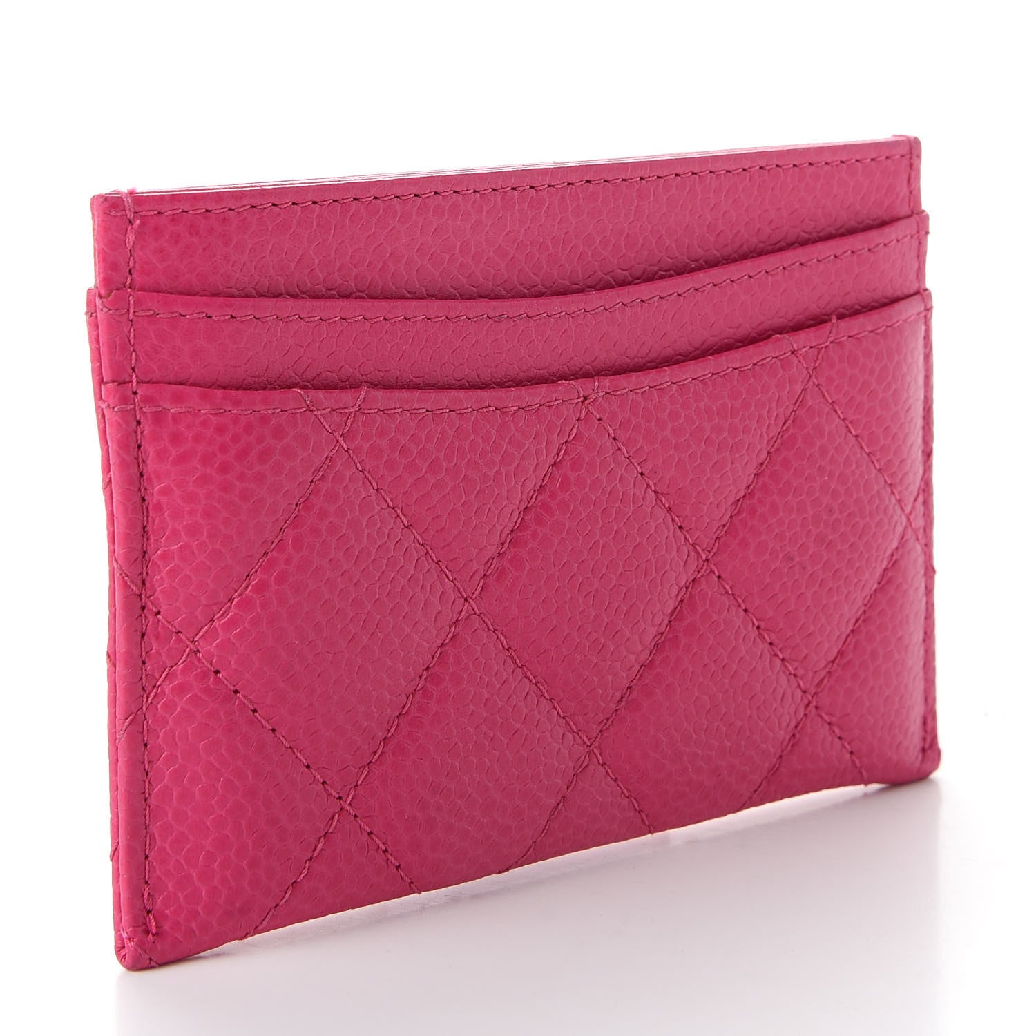 Chanel Caviar Quilted Card Holder Pink 2 of 9