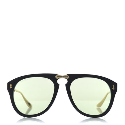 Gucci Folding Aviator Sunglasses GG0305S Black Gold 2 of 9