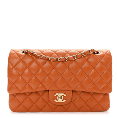 Chanel Caviar Quilted Medium Double Flap Light Brown 1 of 10