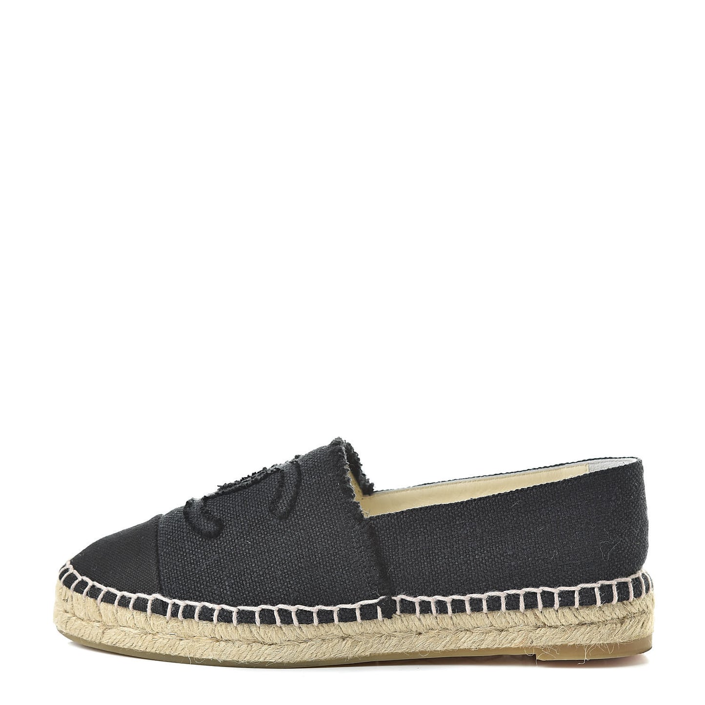Linen CC Espadrilles 37 Black