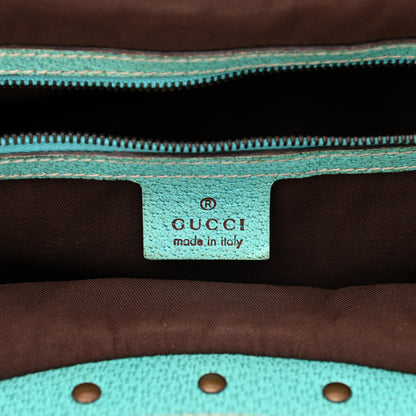 Gucci Monogram Bamboo Top Handle Bag Turquoise 6 of 12