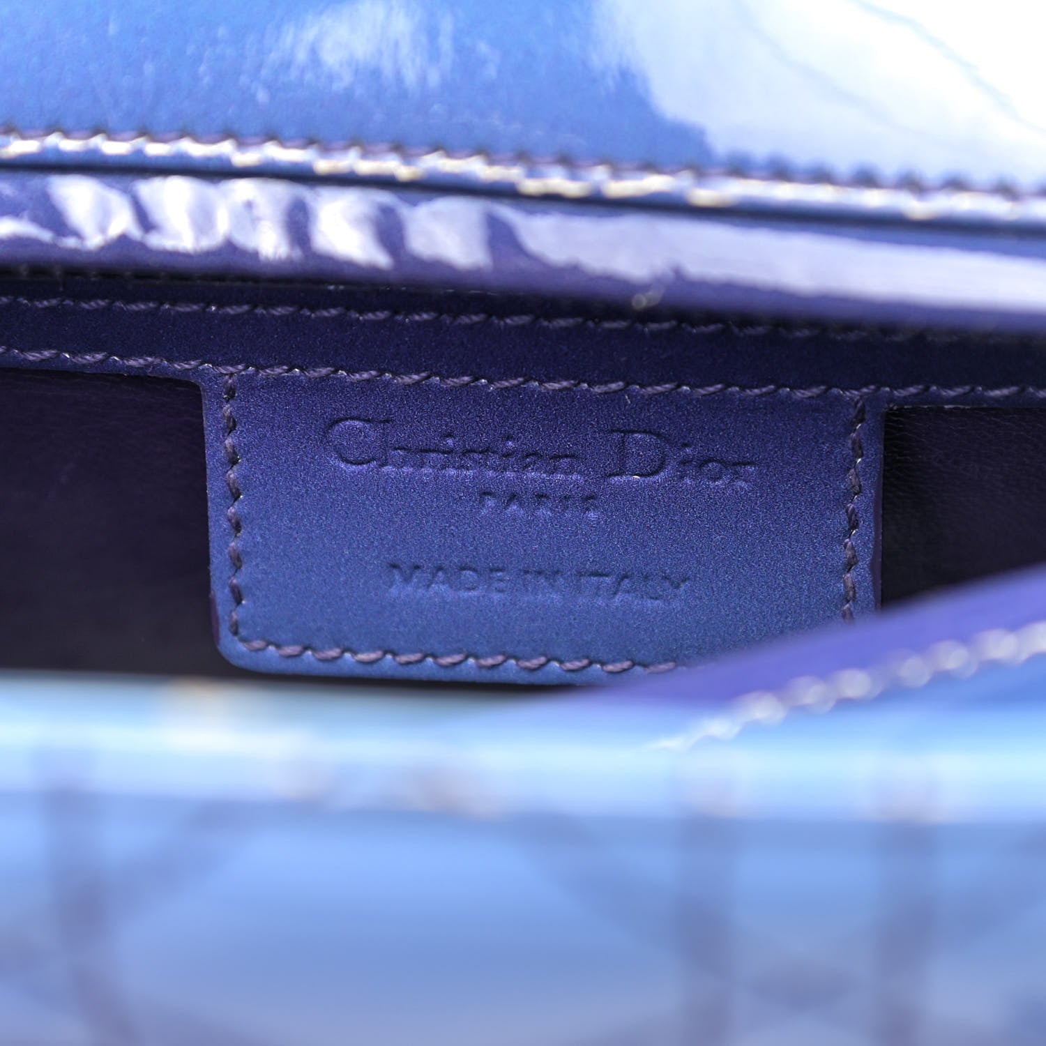 Christian Dior Patent Gradient Medium Lady Dior Purple Blue 6 of 14
