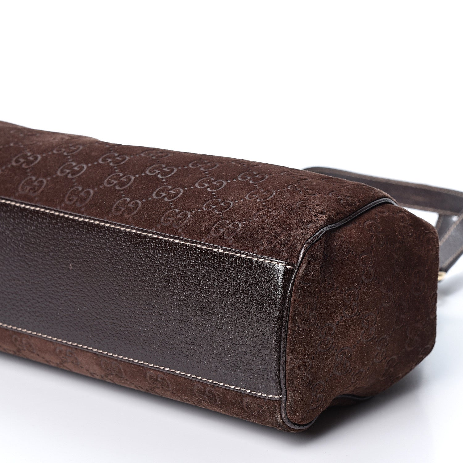 Gucci Monogram Suede Medium Charmy Shoulder Bag Dark Brown 9 of 9