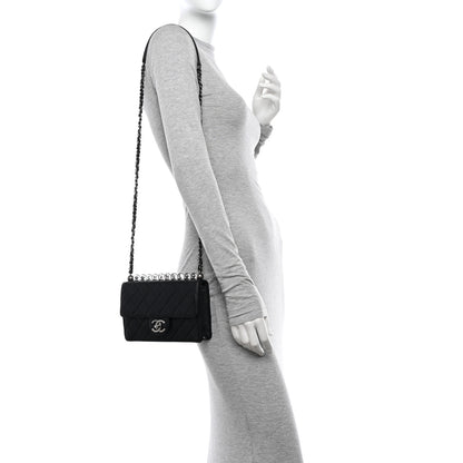Chanel Lambskin Quilted Small Chic Pearls Flap Black 2 of 10