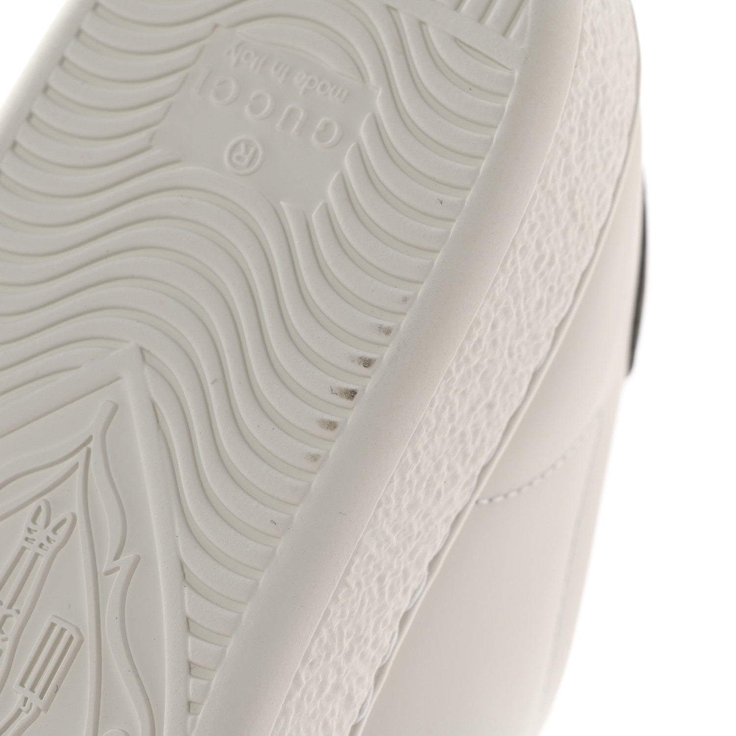 Gucci Calfskin Interlocking G Perforated Womens Ace Sneakers 37 White Grey Sky 12 of 12