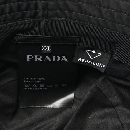 Prada Re-Nylon Metal Triangle Logo Mens Bucket Hat XXL Black 8 of 8
