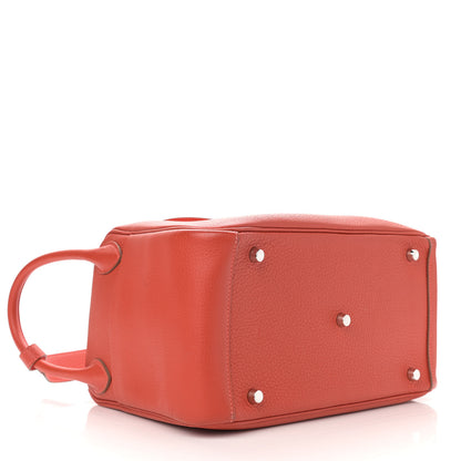 Hermes Taurillon Clemence Verso Lindy 30 Rouge Pivoine Rose Jaipur 4 of 17