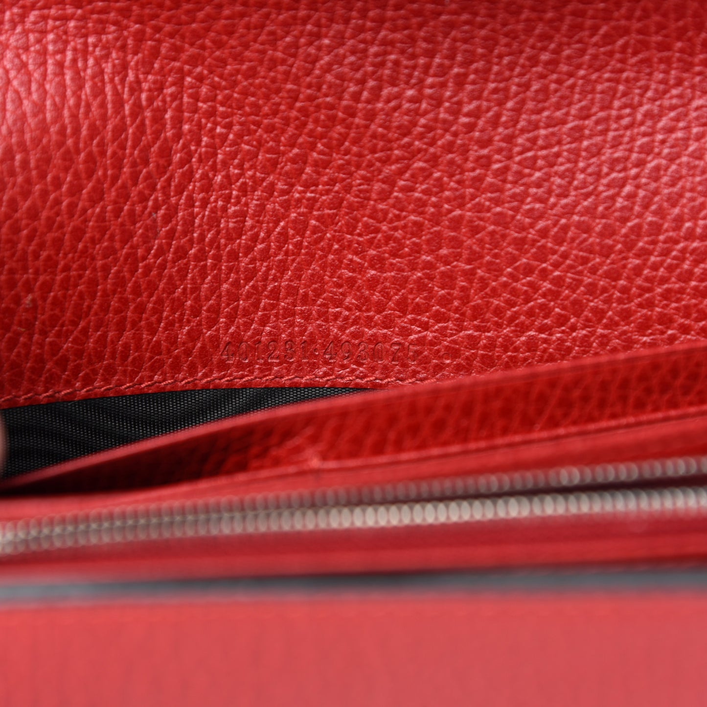 Calfskin Mini Dionysus Chain Wallet Hibiscus Red