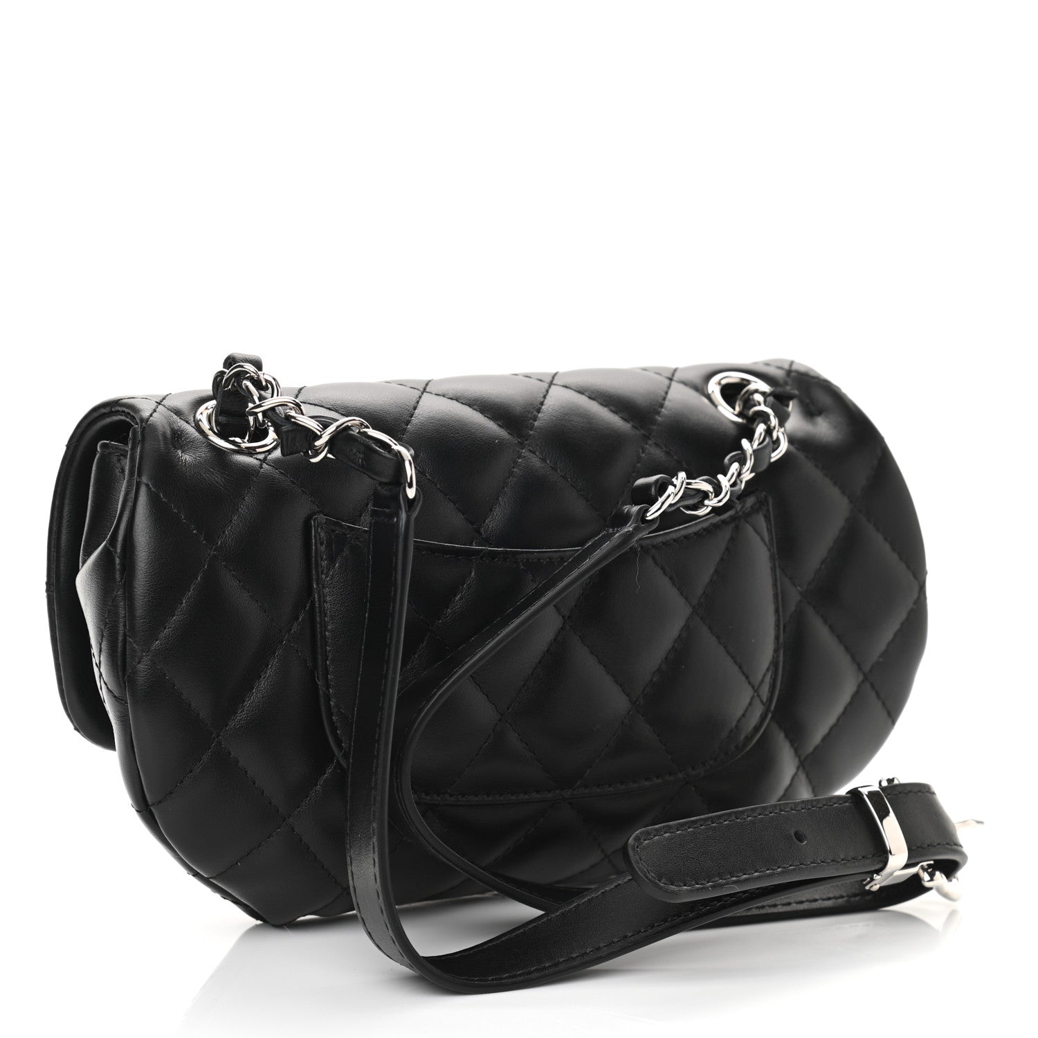 Chanel Calfskin Quilted CC Uniform Flap Belt Bag Black 3 of 11
