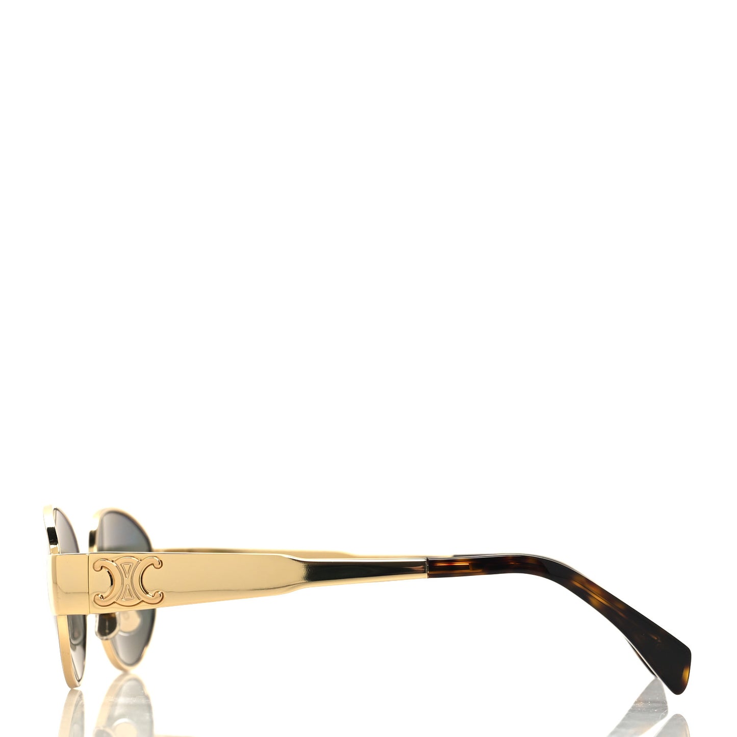 Metal Triomphe 01 Sunglasses CL40235U Gold Green
