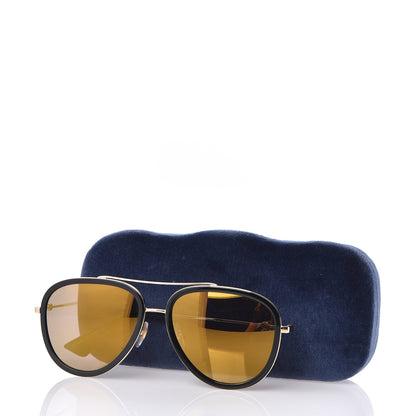 Gucci Aviator Sunglasses GG0062S Black Gold 7 of 7