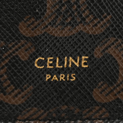 Celine Triomphe Canvas Lambskin Wallet On Strap Tan 6 of 21