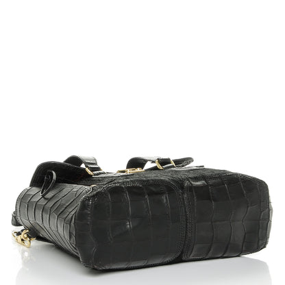 3.1 Phillip Lim 3.1 Calf Hair Calfskin Crocodile Embossed Medium Pashli Satchel Antique Red Black 4 of 8