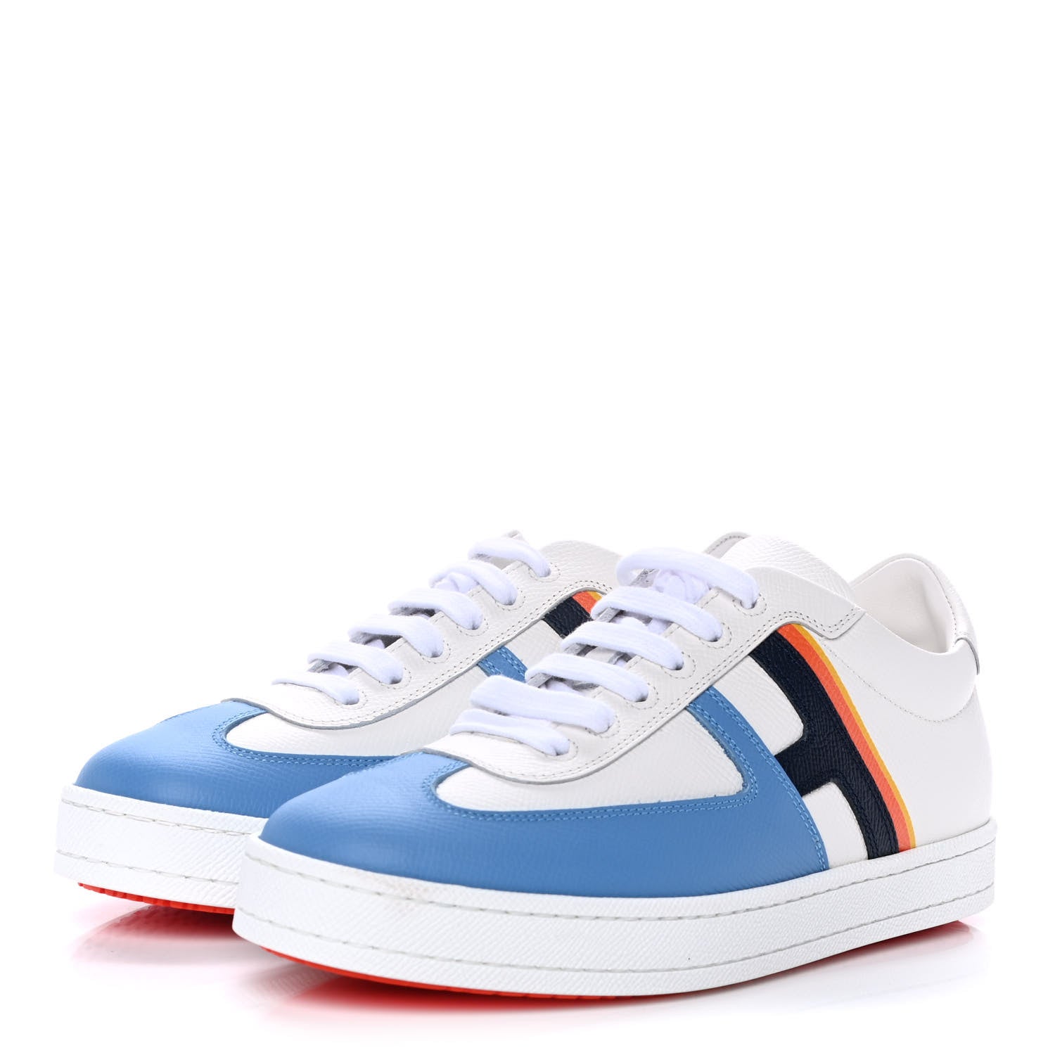 Hermes Epsom Womens Boomerang Sneakers 36 Bleu Allure Multicolor 3 of 11