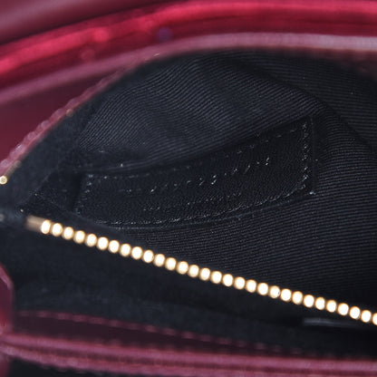 Saint Laurent Velvet Y Quilted Monogram Toy Loulou Crossbody Bag French Burgundy 8 of 10