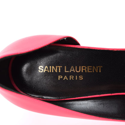 Saint Laurent Calfskin Paris 80 D'Orsay Pumps 37 Pink 7 of 8