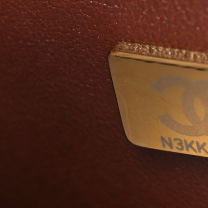 Chanel Lambskin Quilted Mini Top Handle Rectangular Flap Dark Brown 7 of 11